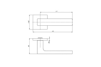 Дверная ручка нажимная ARMADILLO SKY USS BL-26 42803 чёрный