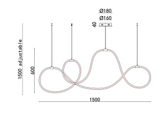 Светильник подвесной Arte Lamp KLIMT A2850SP-80PB 55Вт LED