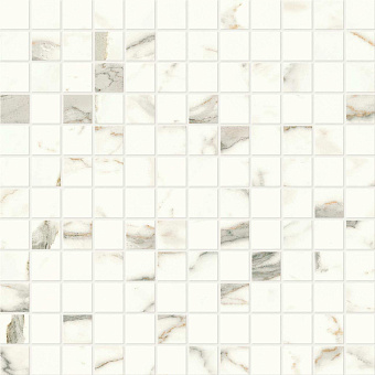 Керамическая мозаика Atlas Concord Италия Marvel Shine A424 Calacatta Prestigio Mosaico Lapp 30х30см 0,9кв.м.