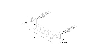 Крючок FIXSEN KVADRO FX-61305B-5 хром