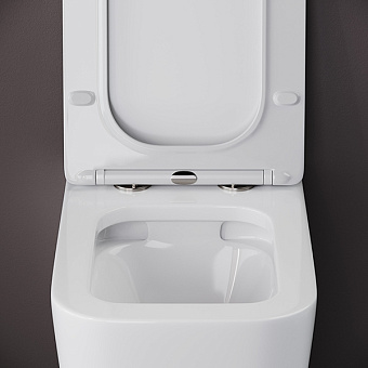 Унитаз подвесной Ceramica Nova CUBIC CN1806 безободковый с микролифтом