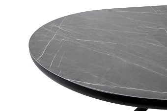 Кухонный стол раскладной AERO 120х120х76см керамика/сталь Pietra Grey