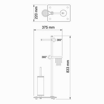 Напольная стойка WASSERKRAFT K-1264 хром