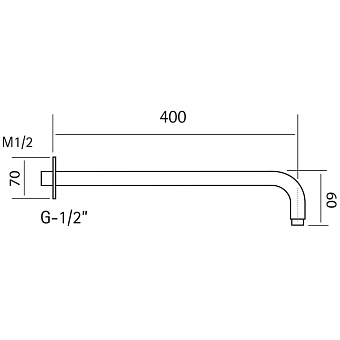 Держатель для верхнего душа Cisal DS013531D1 хром