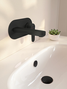 Смеситель для раковины VITRA Root Round A4272136EXP матовый чёрный