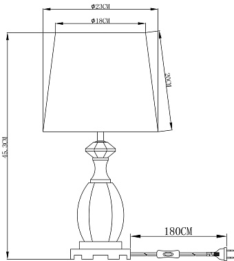 Настольная лампа Arte Lamp MUSICA A4025LT-1PB 40Вт E14