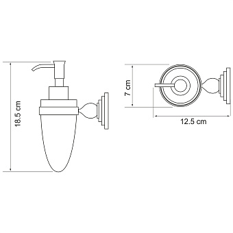 Дозатор WASSERKRAFT Ammer K-7000 K-7099 хром