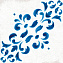 Матовый керамогранит WOW Blanc Et Bleu 108789 Antique Decor 18,5х18,5см 0,413кв.м.