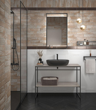 Полка в ванную прямоугольная KERAMA MARAZZI Plaza Next PL.N.sh.55\BLK 1-ярусная 11х55см чёрный