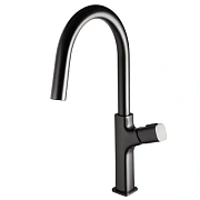 Смеситель для кухни Maxonor PL4289-9 поворотный излив серый