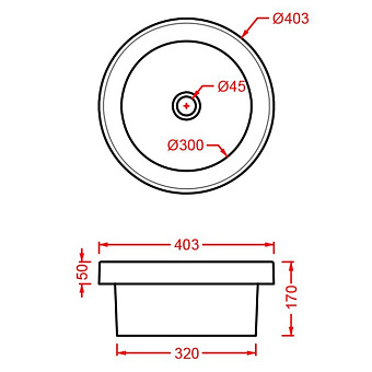 Раковина накладная ArtCeram Fuori Scala TFL032 15 00 40х40см