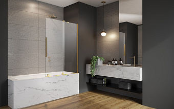 Стеклянная шторка на ванну RADAWAY Furo 10109588-09-01L 150х58,8см