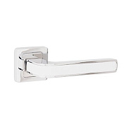 Дверная ручка нажимная Code Deco H-22106-A-CR/W белый/хром