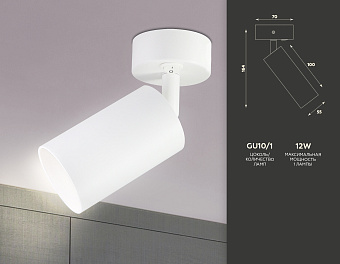 Светильник настенно-потолочный Ambrella TECHNO SPOT Move TA126 12Вт GU10