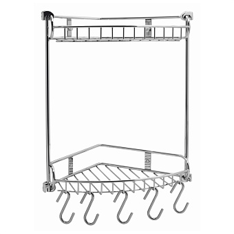 Полка в ванную угловая WASSERKRAFT K-1222 2-ярусная 22х30см хром