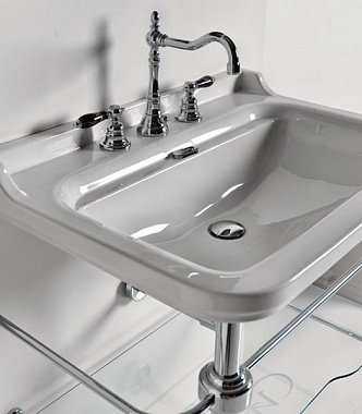 Раковина подвесная Kerasan Waldorf 4141K1bi/cr*3 80х55см