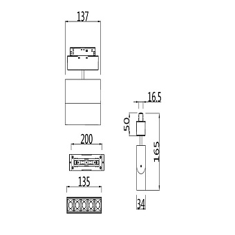 Магнитный трековый светильник Maytoni Points TR015-2-10W4K-B 10,7Вт LED чёрный