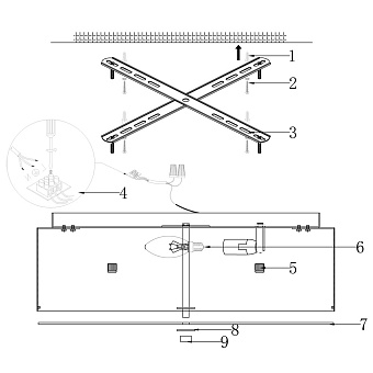 Светильник потолочный Maytoni Ripple MOD096CL-05CH 40Вт E14