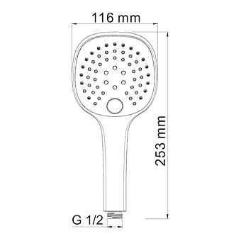 Ручной душ WASSERKRAFT Exter 1600 A050 светлая бронза