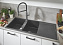 Мойка кухонная GROHE K500 31647AT0 116х50см серый
