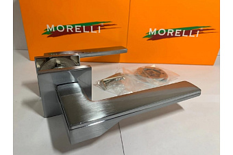 Дверная ручка нажимная MORELLI PIERRES MH-49-S6 SC матовый хром