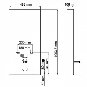 Инсталляция для биде WASSERKRAFT Naab 86 86BDT.050.WH