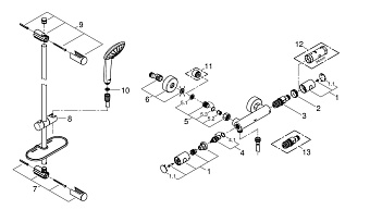 Душевая система GROHE Grohtherm 1000 Cosmopolitan m 34321002 хром