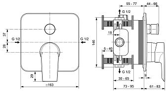Смеситель для ванны IDEAL STANDARD TESI A6586AA хром