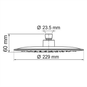 Верхний душ WASSERKRAFT Isar 1300 A115 тёмная бронза
