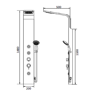 Душевая панель RGW Shower Panels 21140106-14 SP-06B