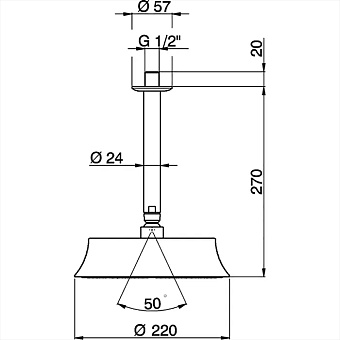 Верхний душ Cisal Shower DS0132807E розовое золото