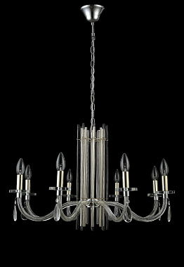 Люстра подвесная CRYSTAL LUX AURELIO AURELIO SP8 GOLD+CHROME/TRANSPARENT 480Вт 8 лампочек E14