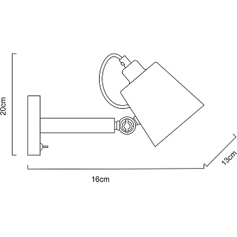 Светильник настенный Arte Lamp OSCAR A7141AP-1WH 40Вт E27