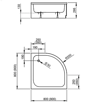 Душевой поддон RADAWAY Samos 4S88300-03 80х80см
