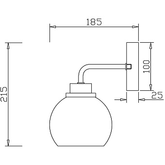 Бра Freya Neptune FR5176WL-01BS 60Вт E14