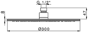 Верхний душ Cisal Shower DS01633021 хром