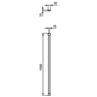 Прямой кронштейн 1000 мм Ideal Standard T4891EO хром