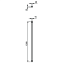 Прямой кронштейн 1000 мм Ideal Standard T4891EO хром