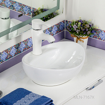 Раковина накладная MELANA 7167X-805 41х33см
