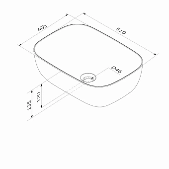 Раковина накладная AM-PM Func M8FWCC10510WG 51х40см
