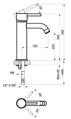 Смеситель для раковины Azario TASCO AZ-15164551 хром
