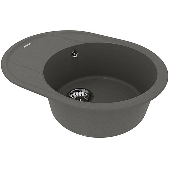 Мойка кухонная LEMARK LACHA 620 9910053 47х62см серый шелк