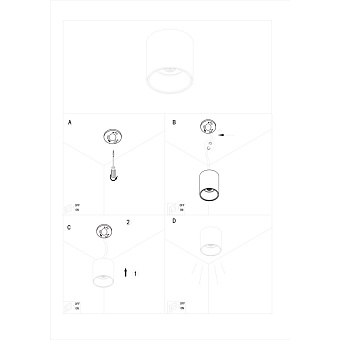 Светильник точечный накладной Maytoni Alfa LED C064CL-L12W4K 12Вт LED