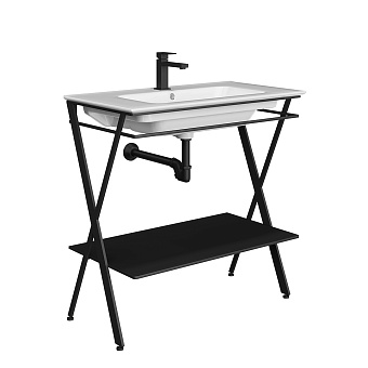 Консоль под раковину KERAMA MARAZZI Piano Next PIA.N.85.BLK чёрный матовый