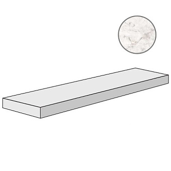 Плитка для ступеней ABK Sensi Gems PF60006417 Angolare Top Sx Iceberg Lux+ 120х32см 0,384кв.м. полированная