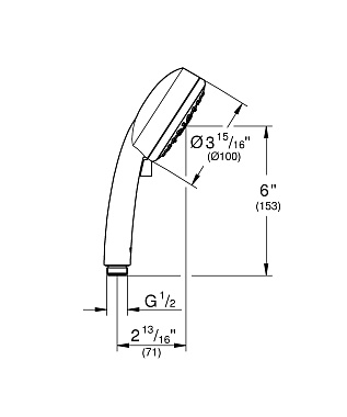 Ручной душ GROHE Tempesta Cosmopolitan 27575002 хром