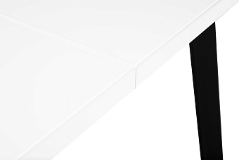 Кухонный стол раскладной AERO 80х120х76см закаленное стекло/сталь White Glass