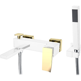 Смеситель для ванны Boheme Q 143-CRG.2 хром золото