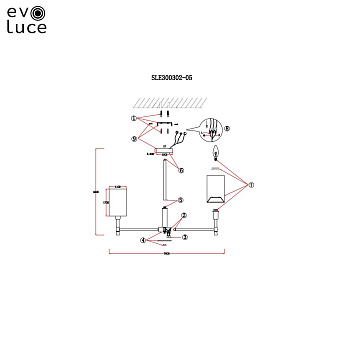 Светильник потолочный Evoluce GRANZE SLE300302-05 200Вт E14