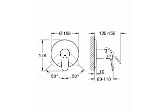 Смеситель для душа GROHE Eurostyle New 24046003 хром